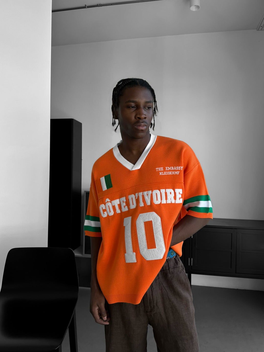 Oversize Côte d’Ivoire Stickad T-shirt - Orange