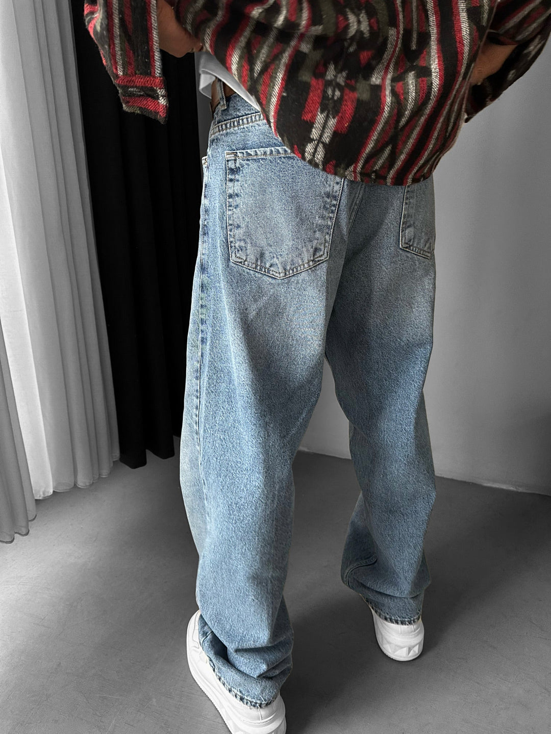 Front Line Baggy Jeans - Ljusblå