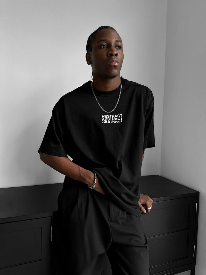 Oversize Abstract T-shirt - Svart