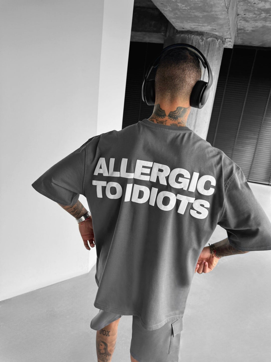 Oversize Statement T-shirt - Antracit