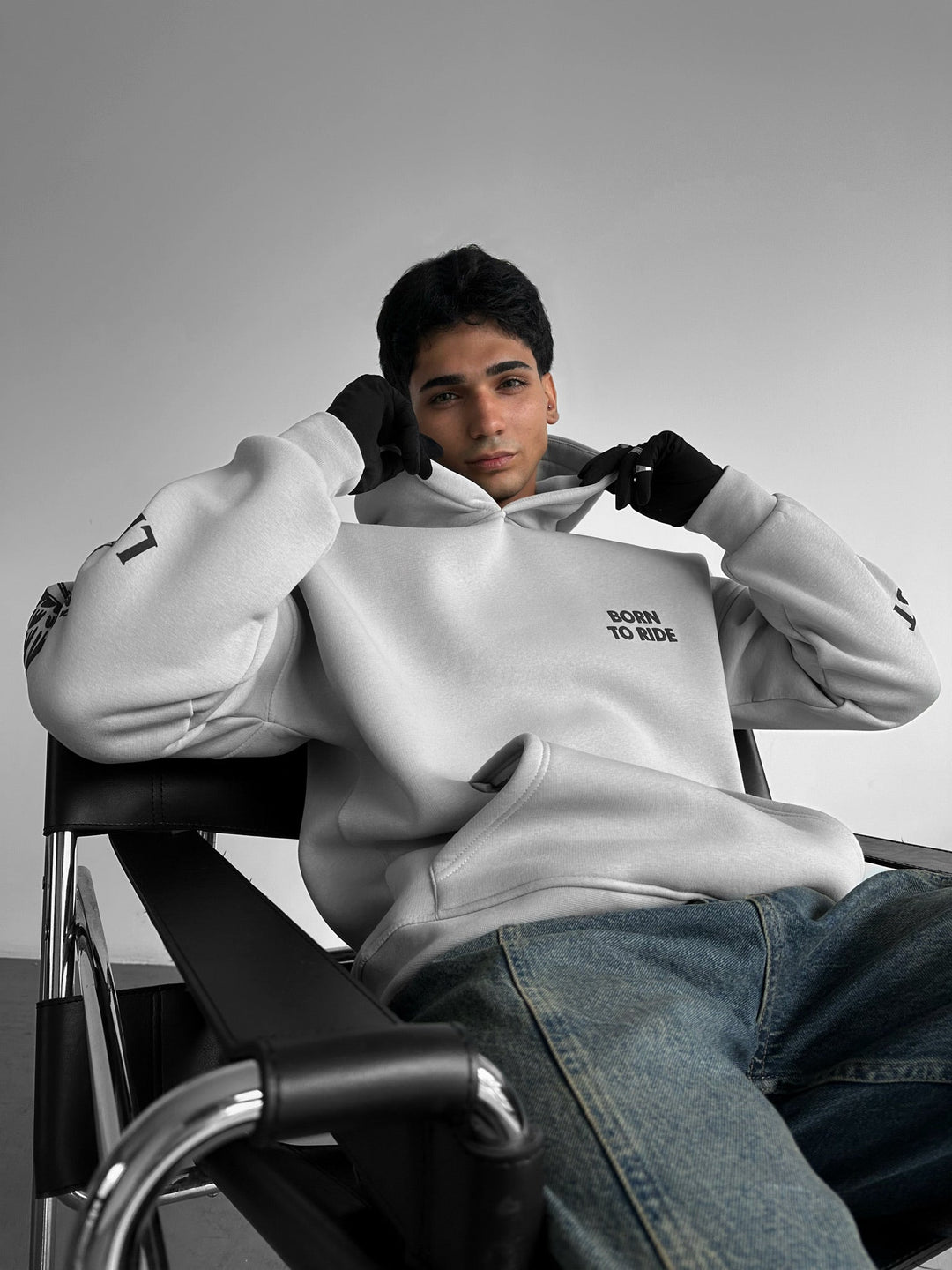 Oversize Ride to Survive Hoodie - Grå