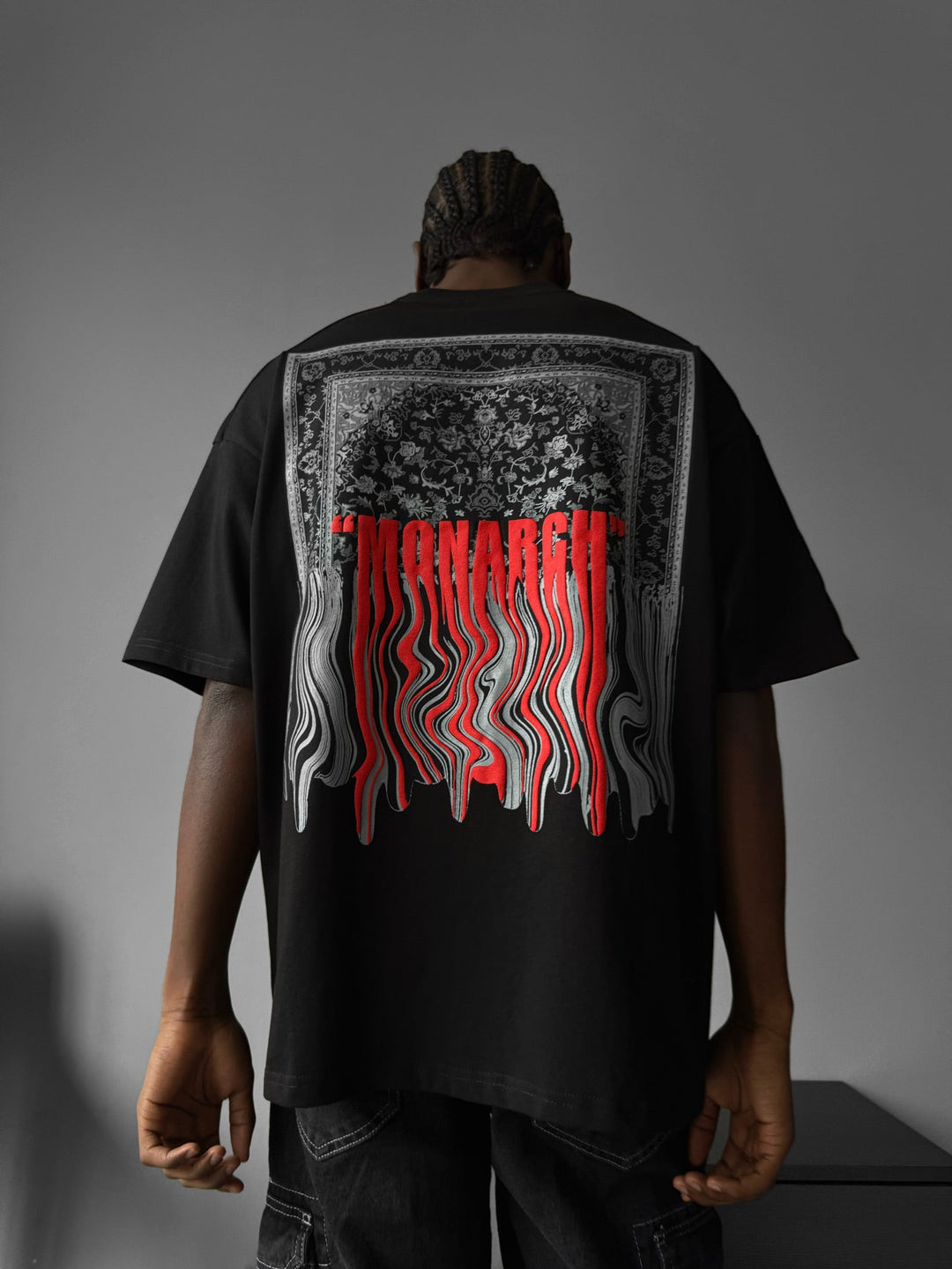 Oversize Monarch T-shirt - Svart och Bordeaux