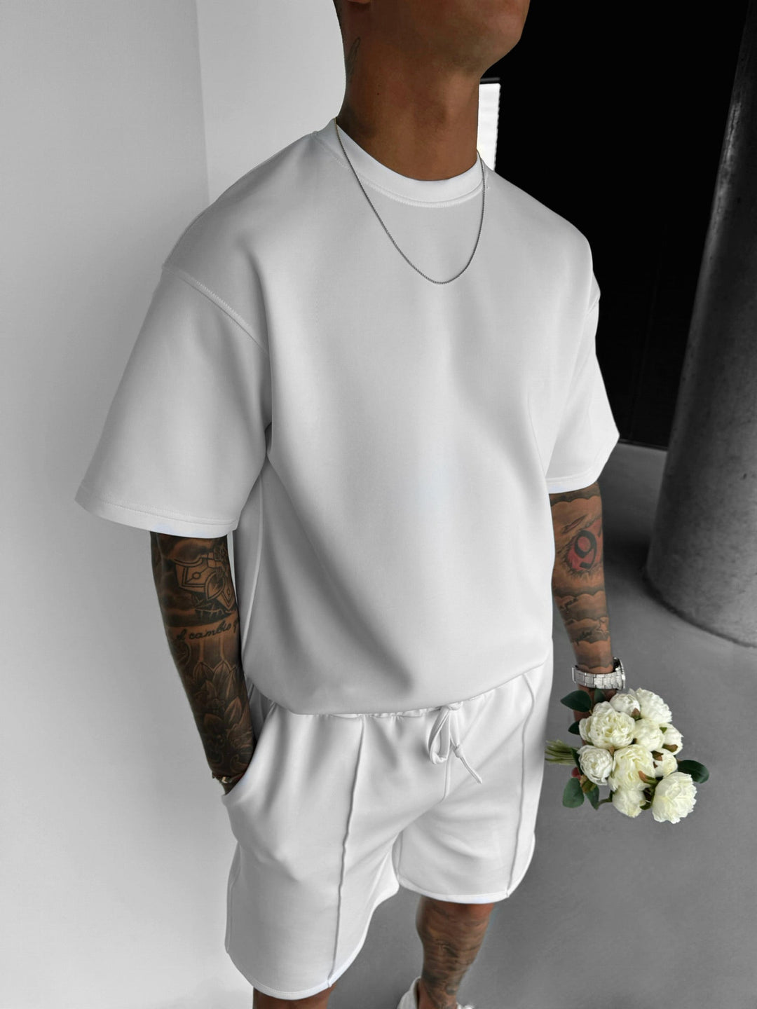 Regular Fit Diver T-shirt - Vit