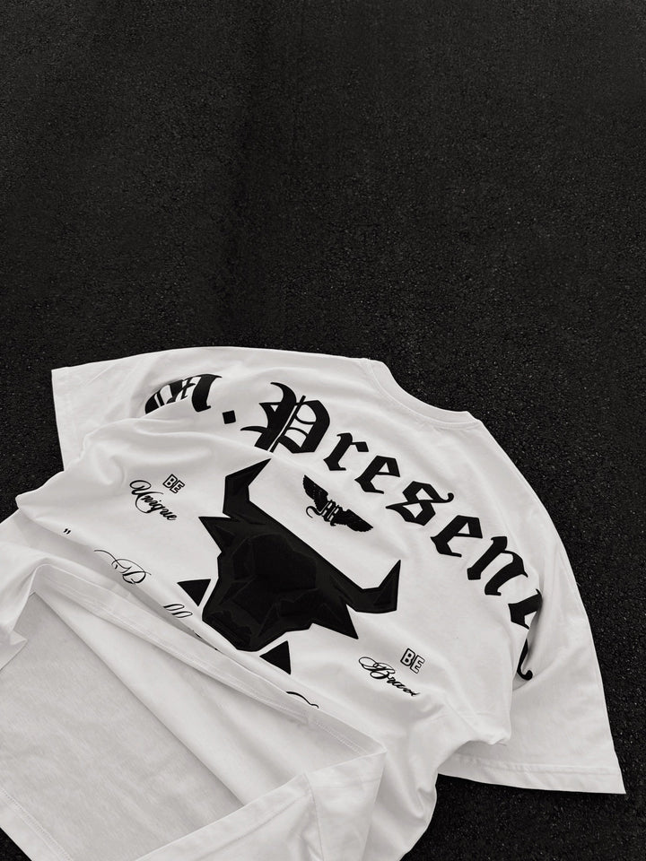 Oversize Bull Worldwide T-shirt - Ecru och Svart