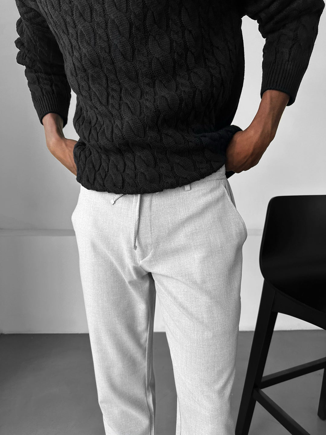 Modern Skär Casual Byxor - Grå