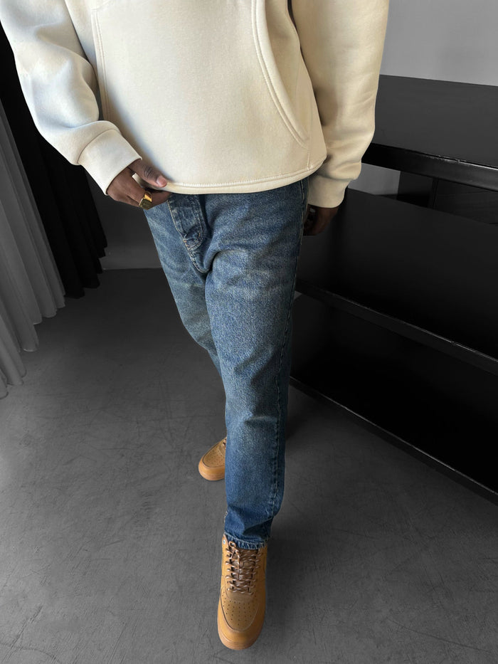 Baggy Fit Jeans - Mörkblå
