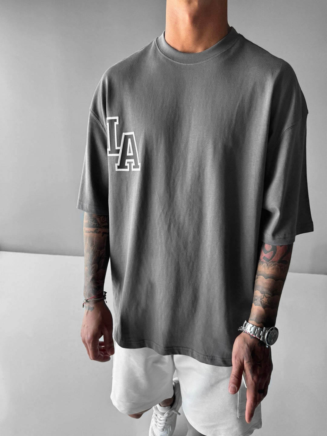 Oversize L.A T-shirt - Antracit