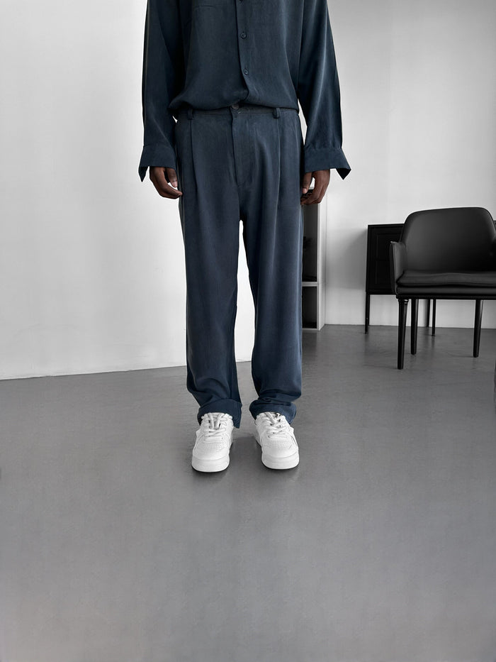 Baggy Tencel Byxor - Svart