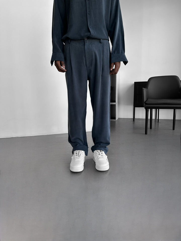 Baggy Tencel Byxor - Svart