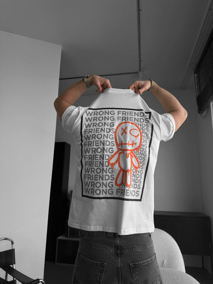Oversize Fel Vänner T-shirt - Ecru
