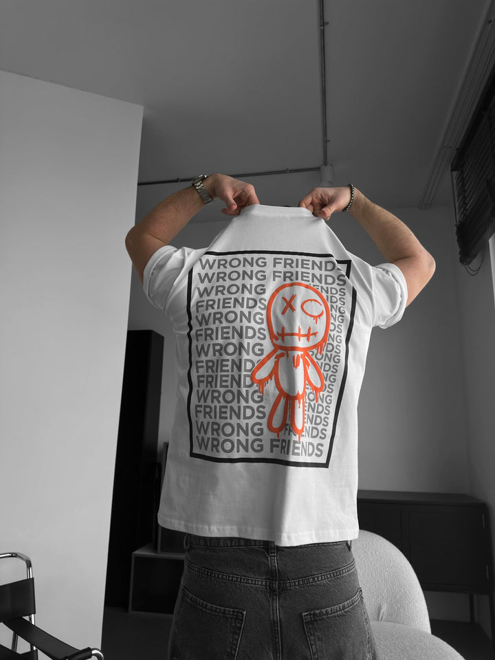 Oversize Fel Vänner T-shirt - Ecru