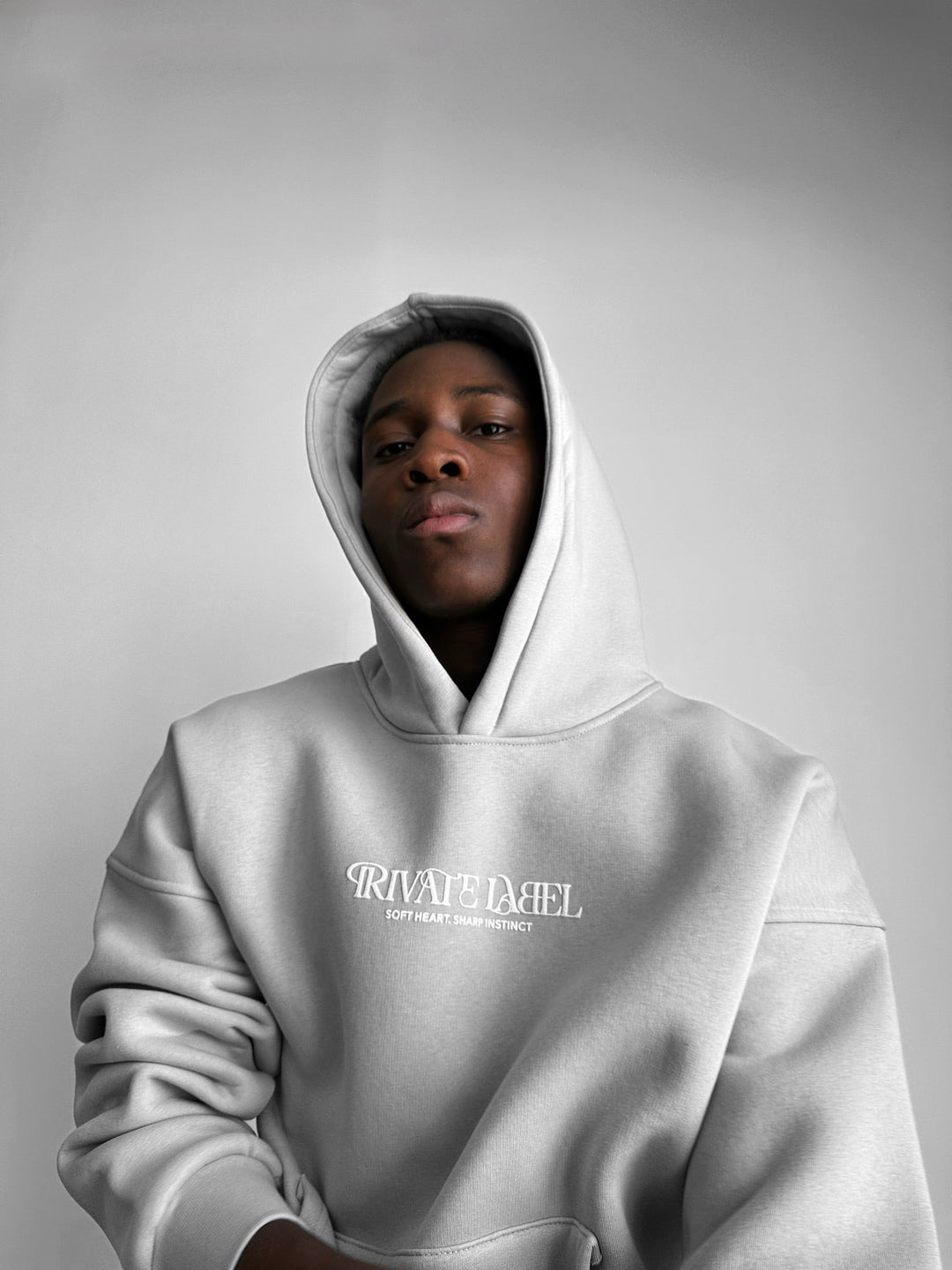 Oversize Private Label Hoodie - Grå