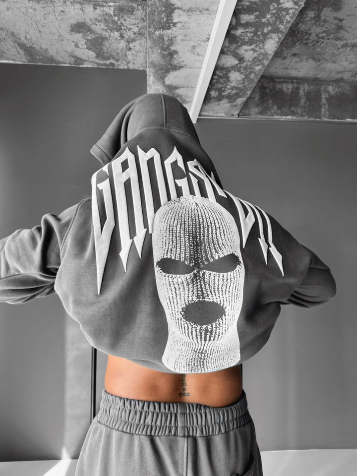 Oversize Gangster Hoodie - Antracit