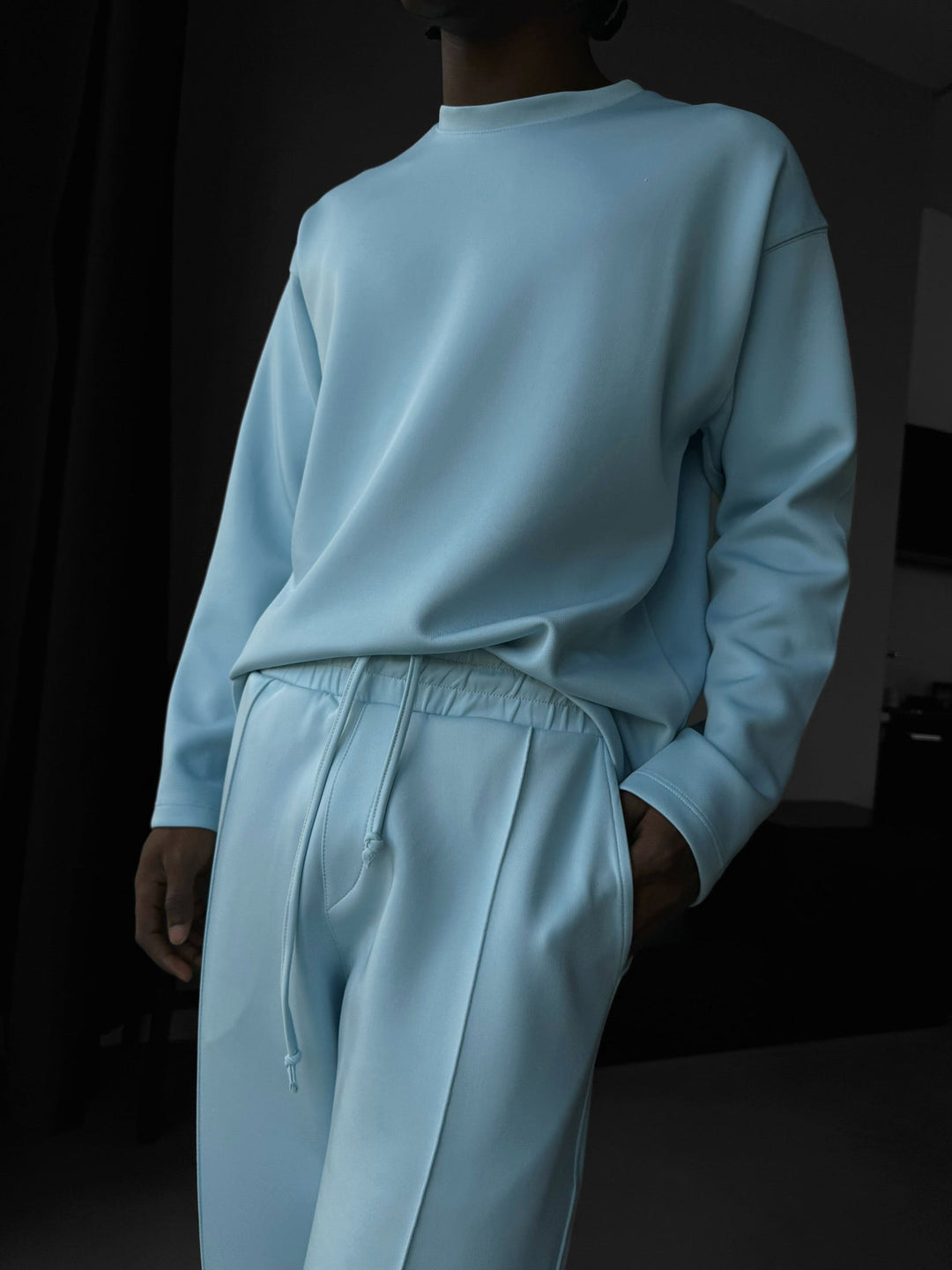 Oversize Dykarsweatshirt - Babyblå