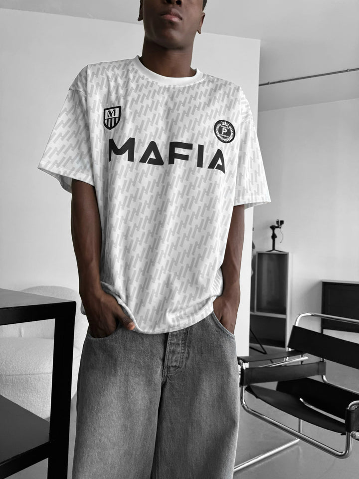Oversize Mafia Tröja T-Shirt - Vit