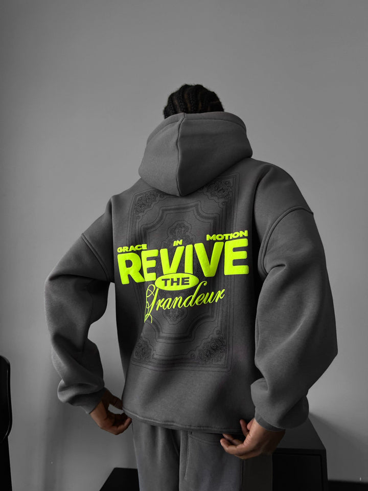 Oversize Revive Hoodie - Antracit