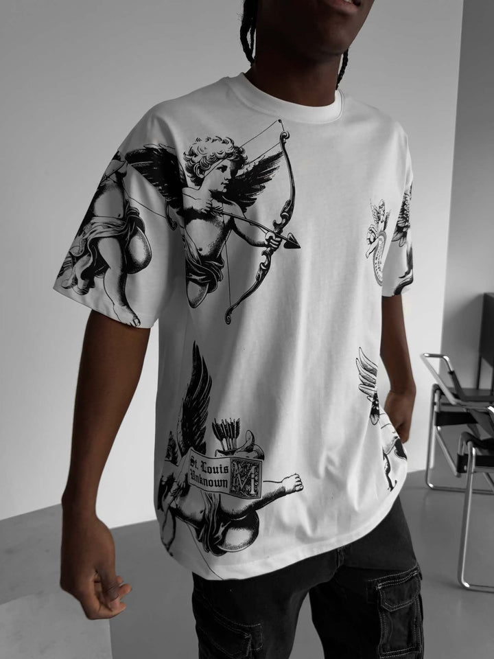 Oversize Guardian Angels T-Shirt - Ecru