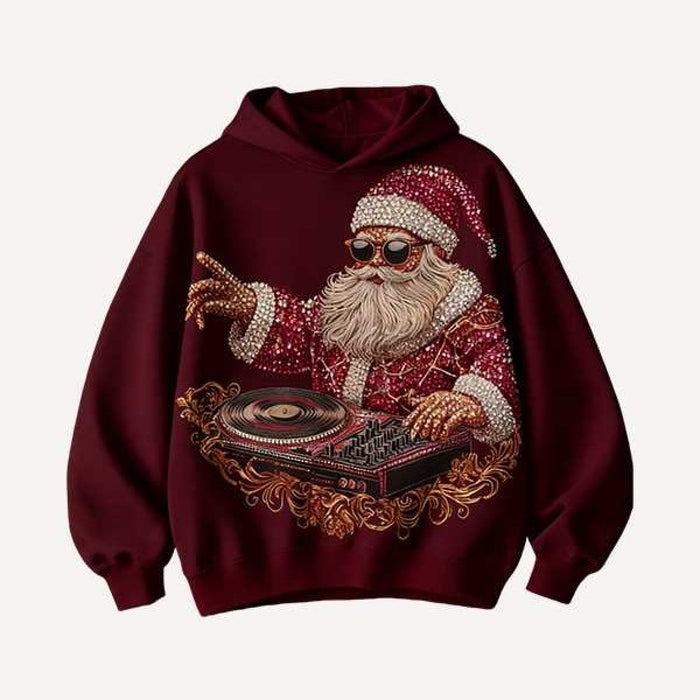 Oversize Floating Roots Hoodie - Bordeaux