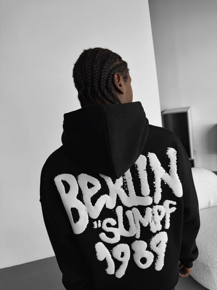 Oversize Berlin "Sumpf" Hoodie - Svart