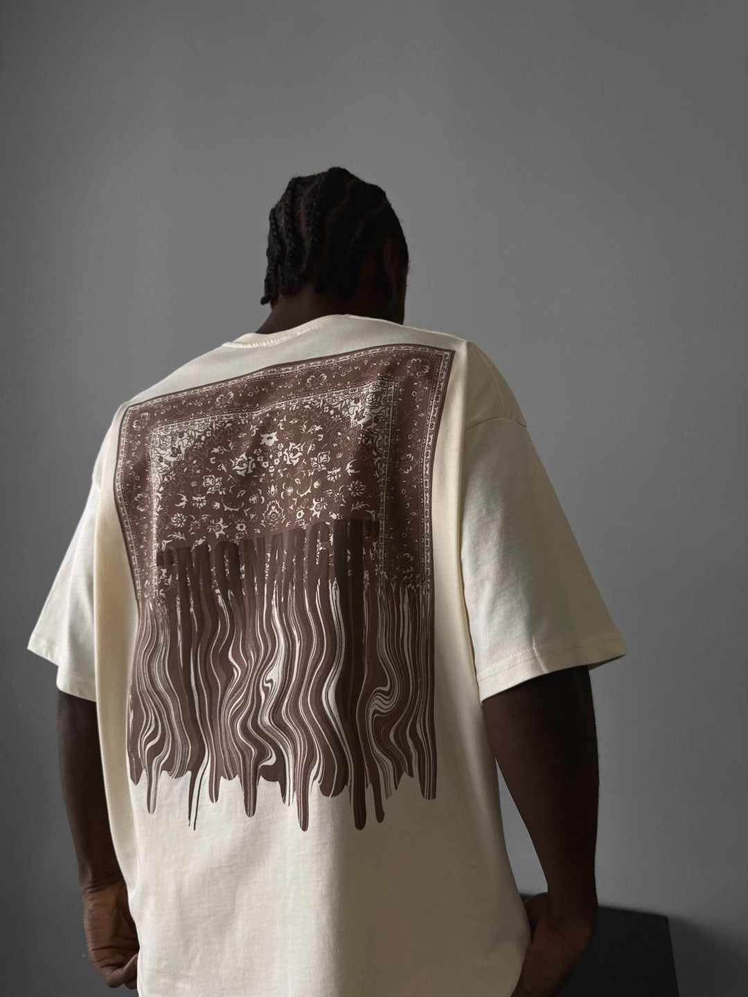 Oversize Monarch T-shirt - Antik Vit