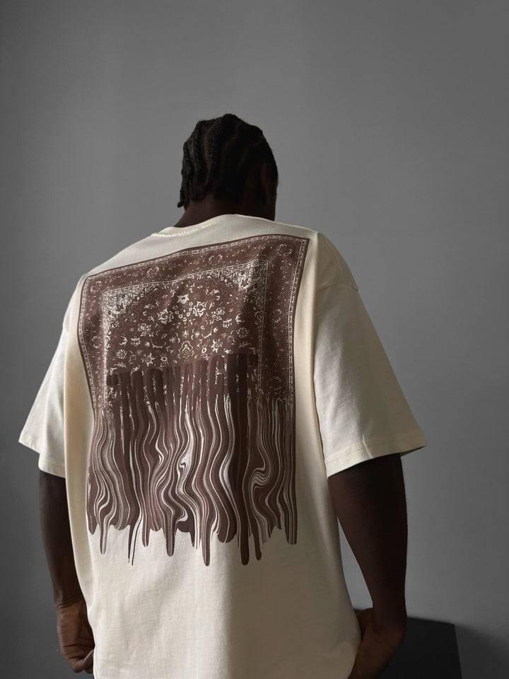 Oversize Monarch T-shirt - Antik Vit