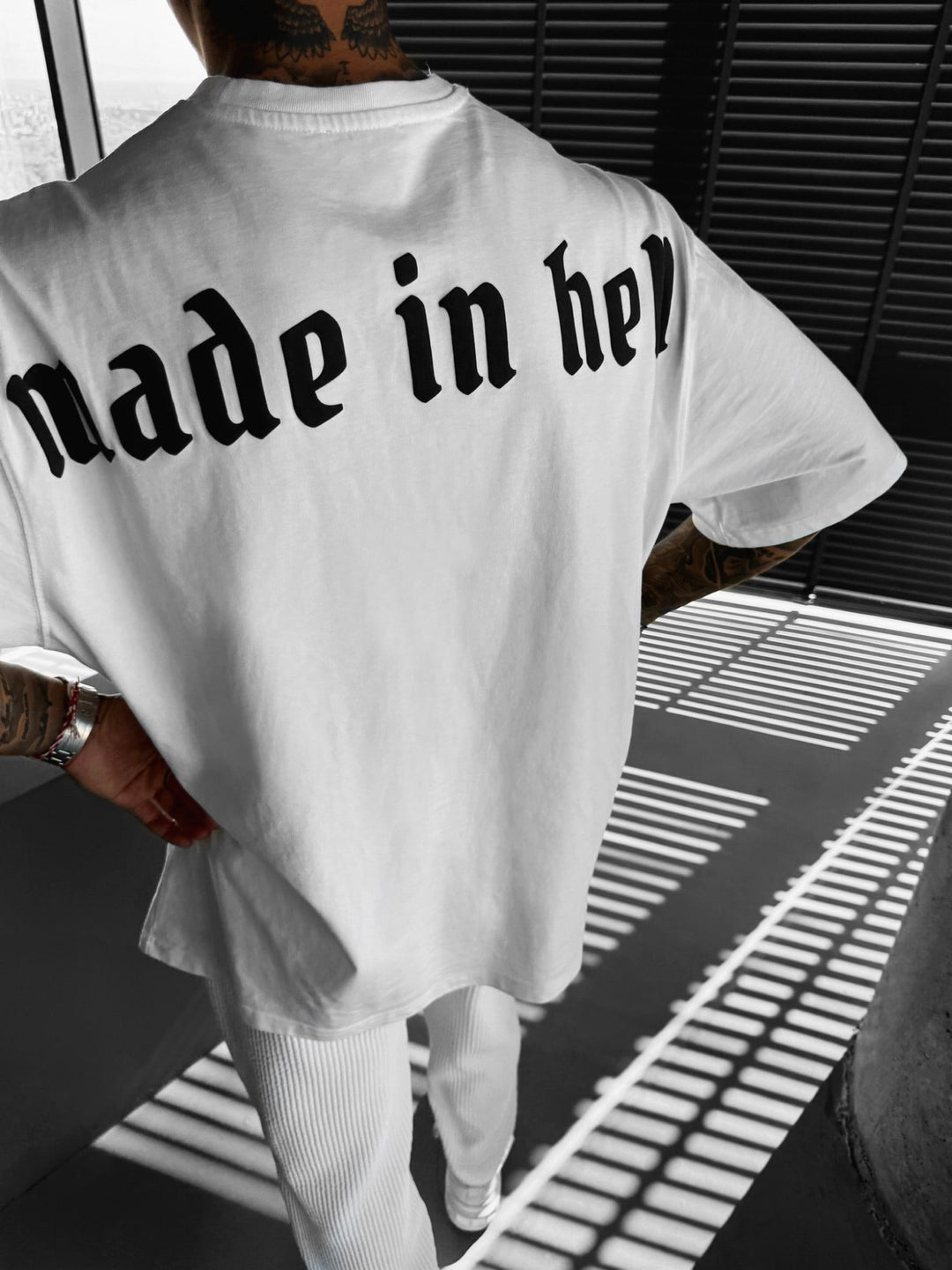 Oversize Made in Hell T-shirt - Ecru