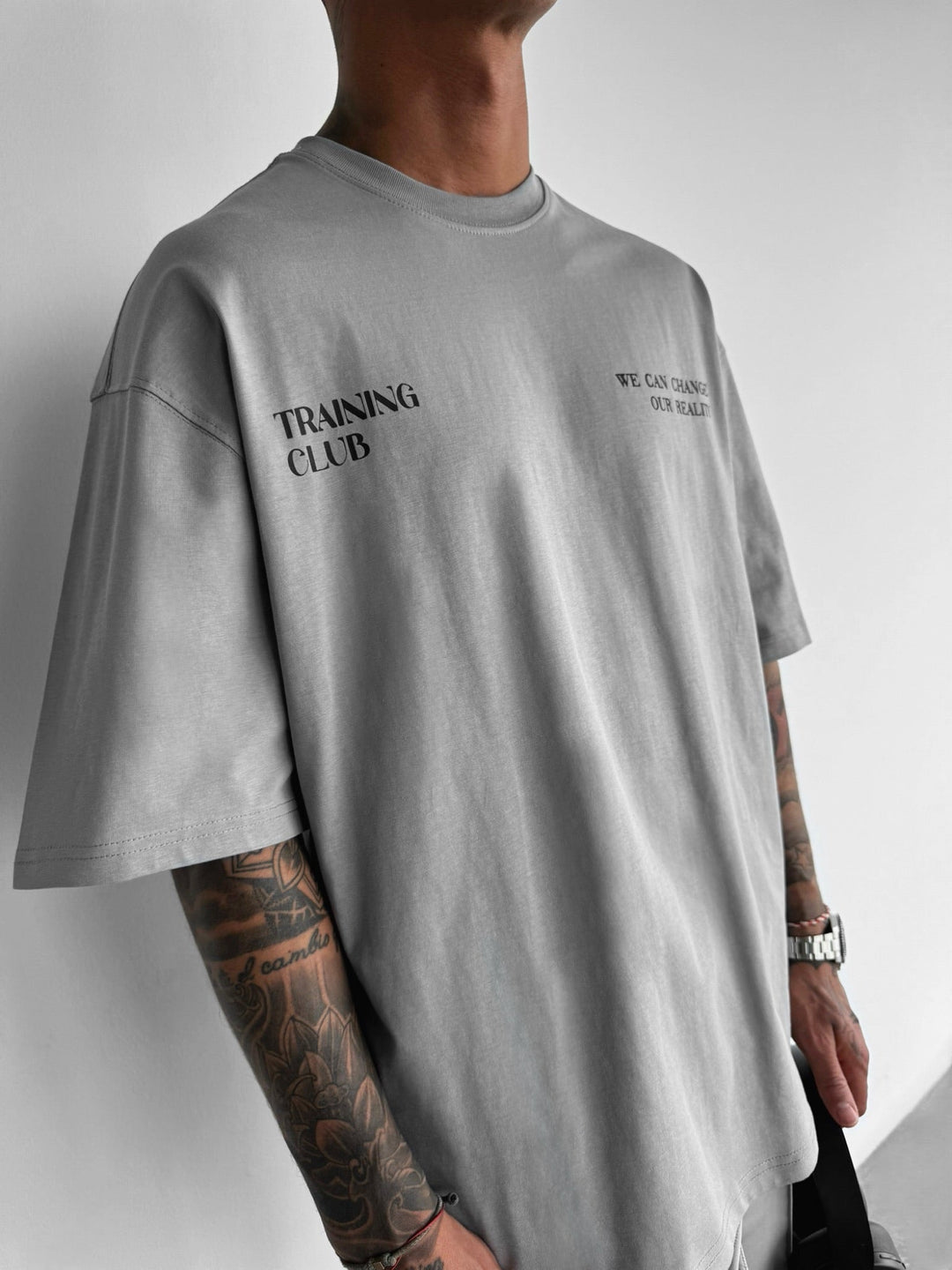 Oversize Träning Klubb T-shirt - Grå