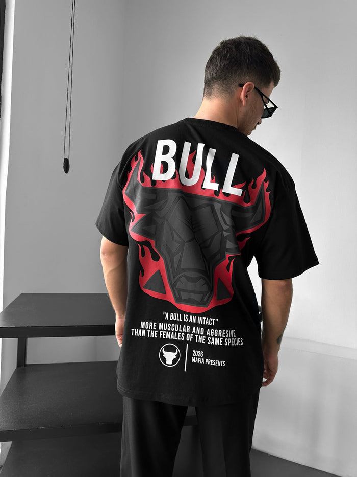 Oversize Fired Bull T-shirt - Svart