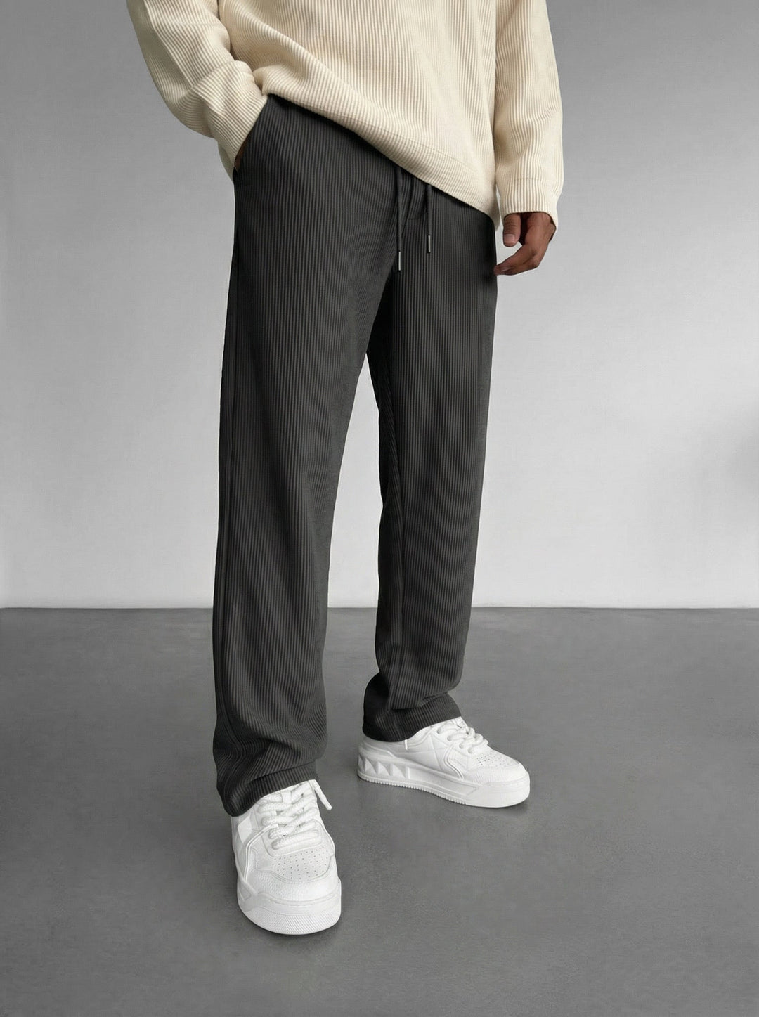 Loose Fit Cord Pant - Antracit