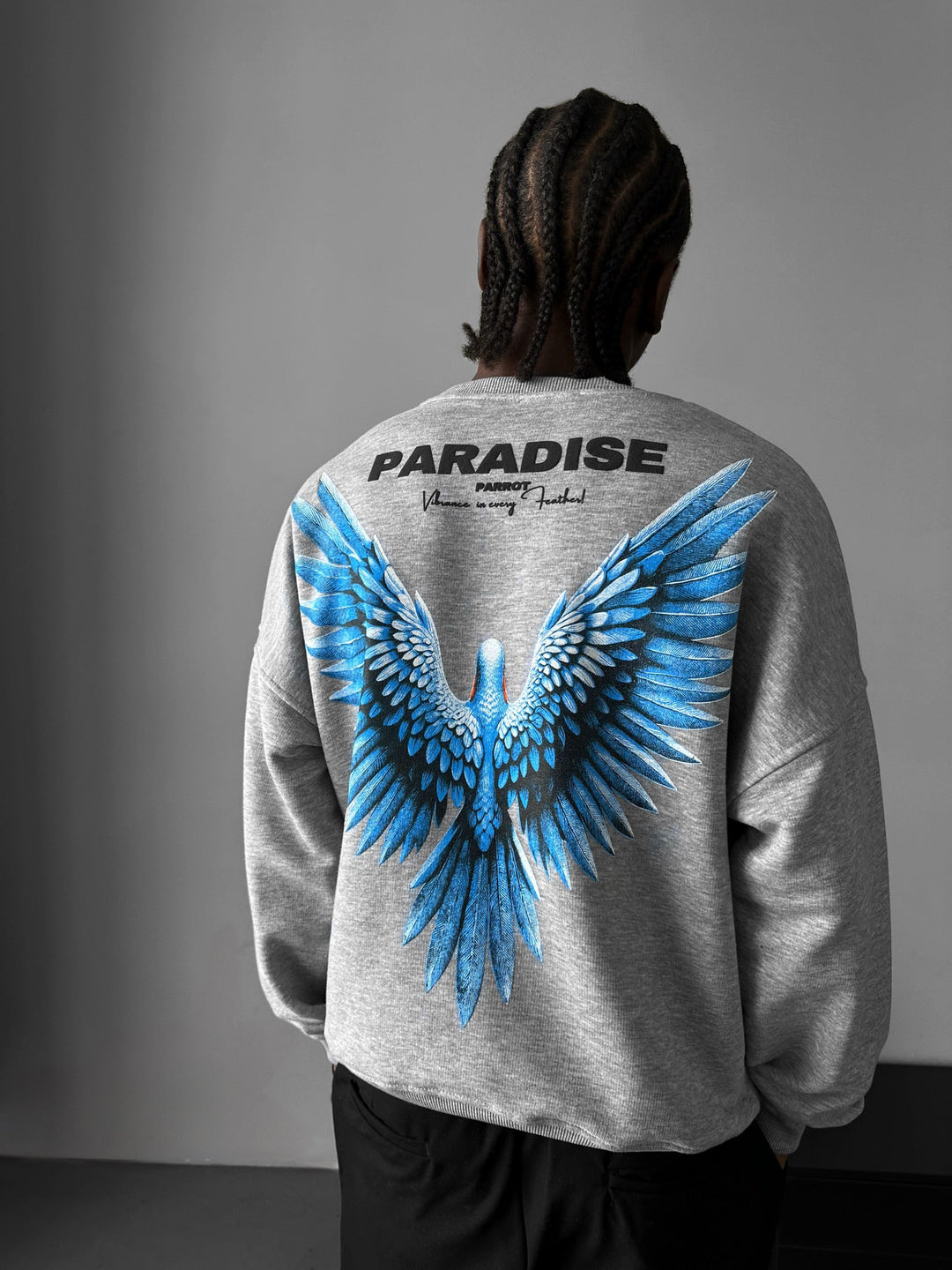 Oversize Paradise Sweater - Grå Melange