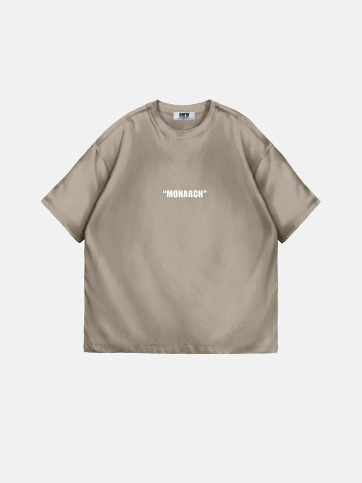 Oversize Monarch T-Shirt - Beige
