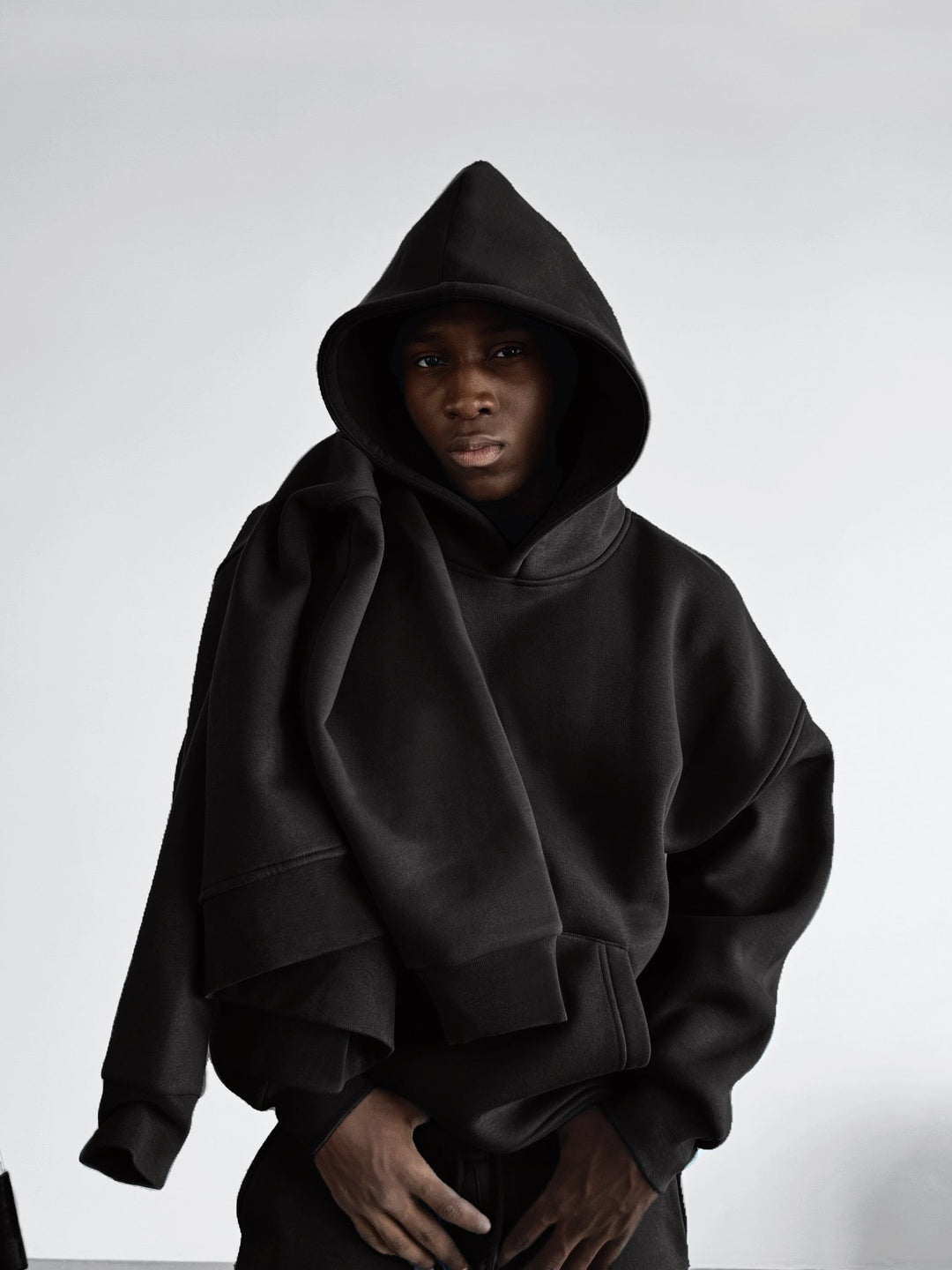 Oversize Basic Hoodie - Svart