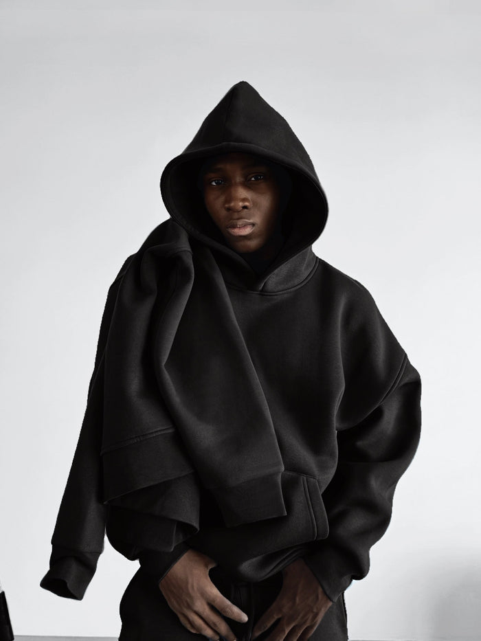Oversize Basic Hoodie - Svart