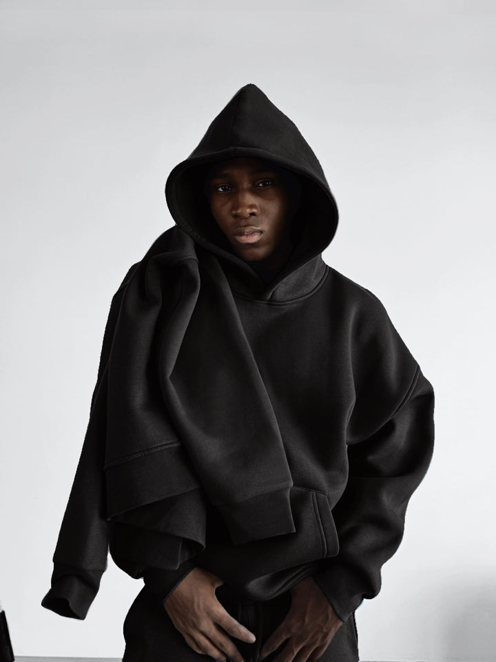 Oversize Basic Hoodie - Svart