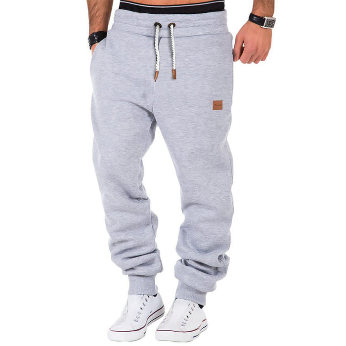 Herr Mjuka Joggers med Elastisk Midja och Kordelzug