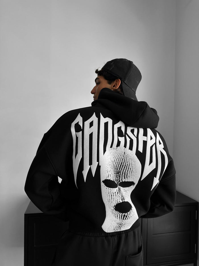 Oversize Gangster Hoodie - Svart