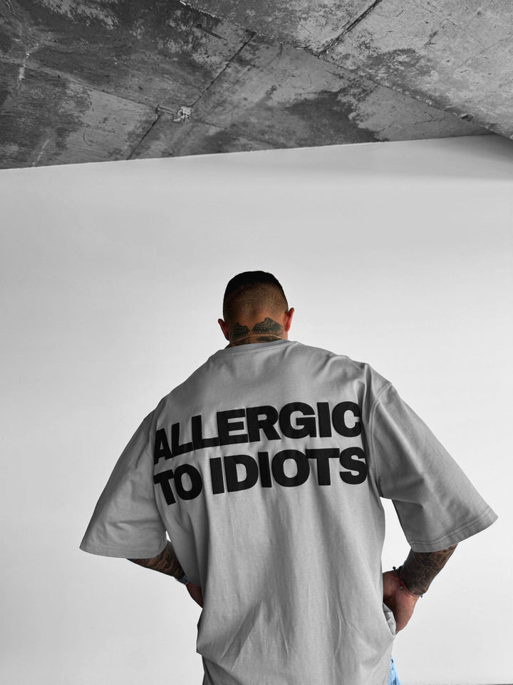 Överdimensionerad Statement T-shirt - Grå