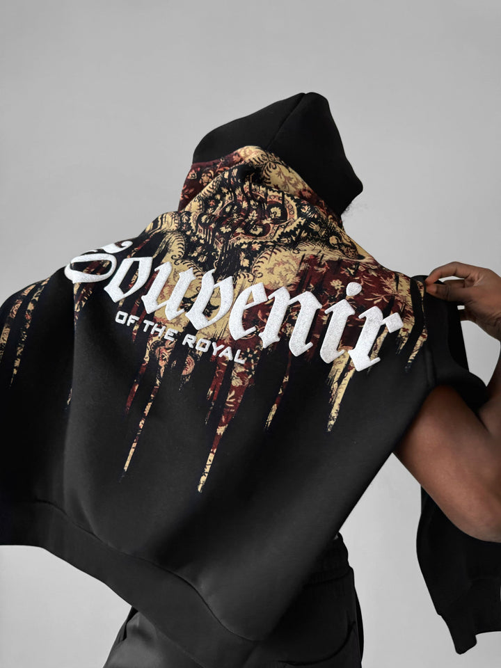 Oversize Souvenir Hoodie - Svart