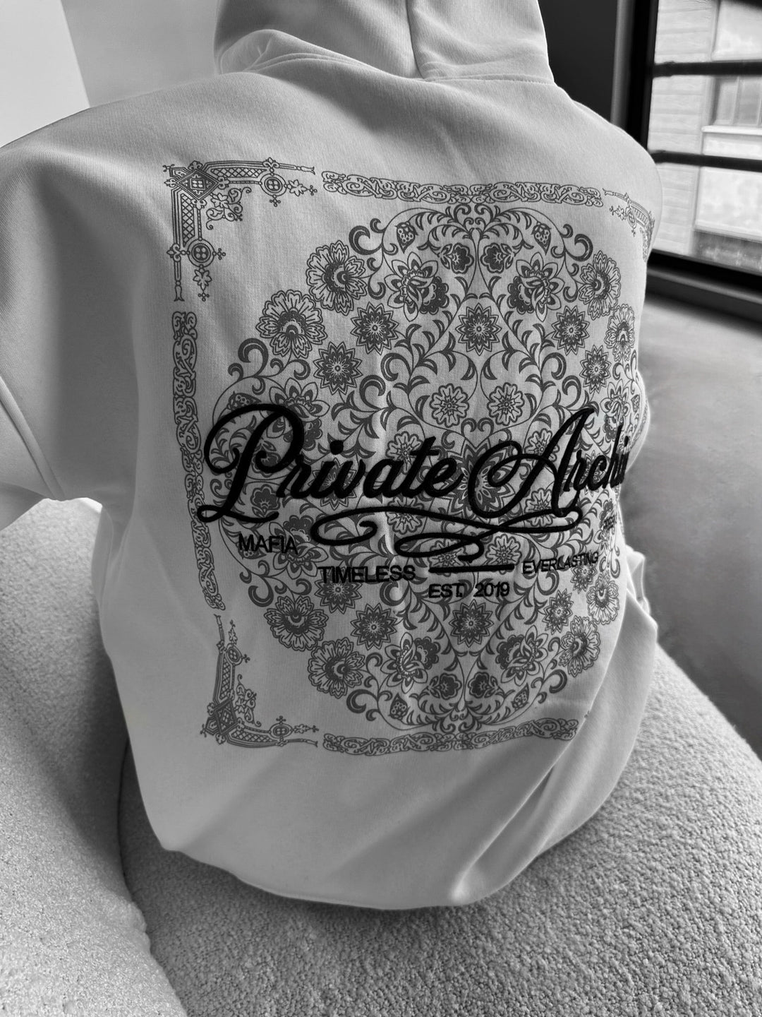 Oversize Privat Arkiv Hoodie - Ecru