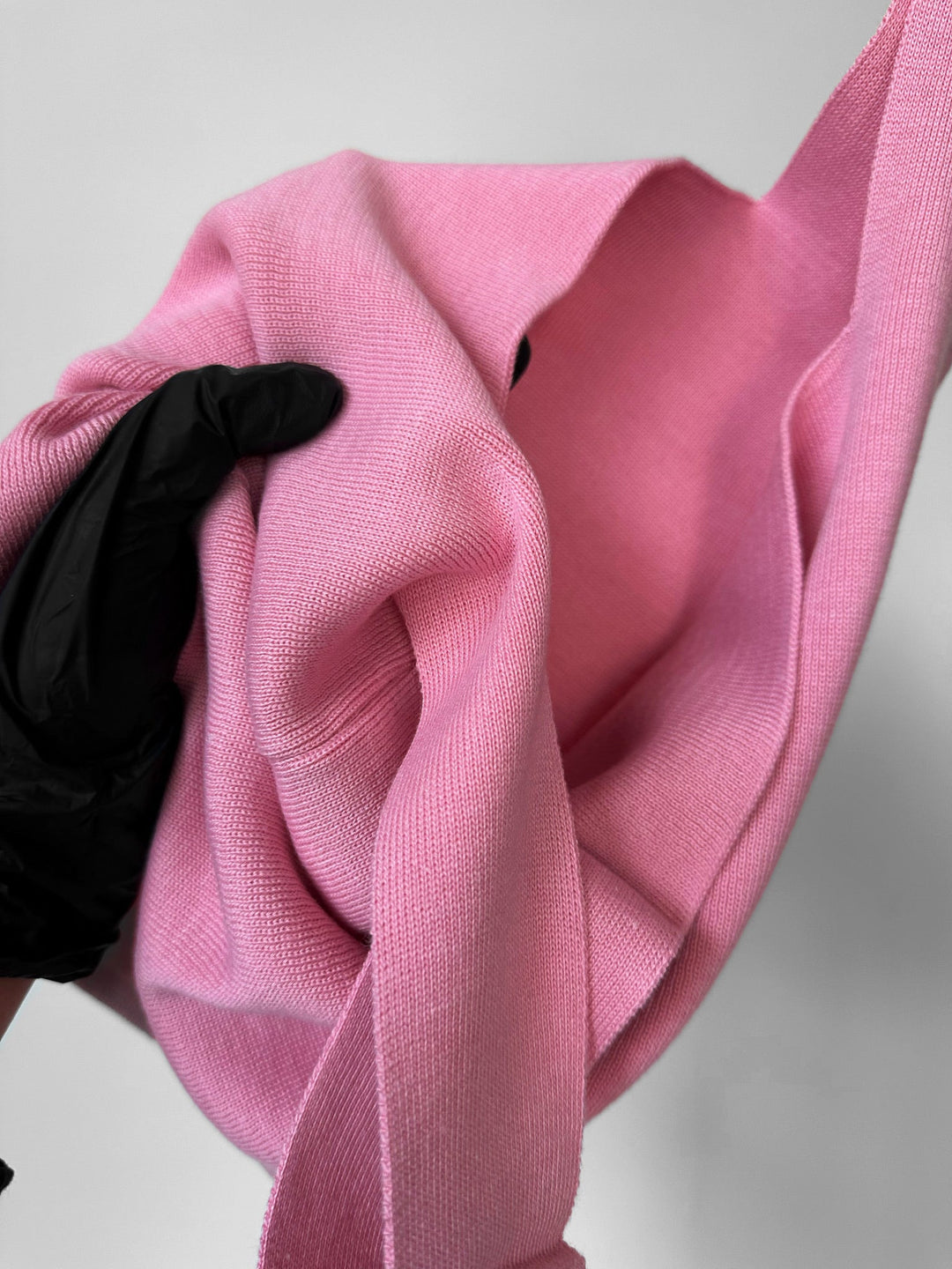 Rutig Halsstickad Topp - Rosa