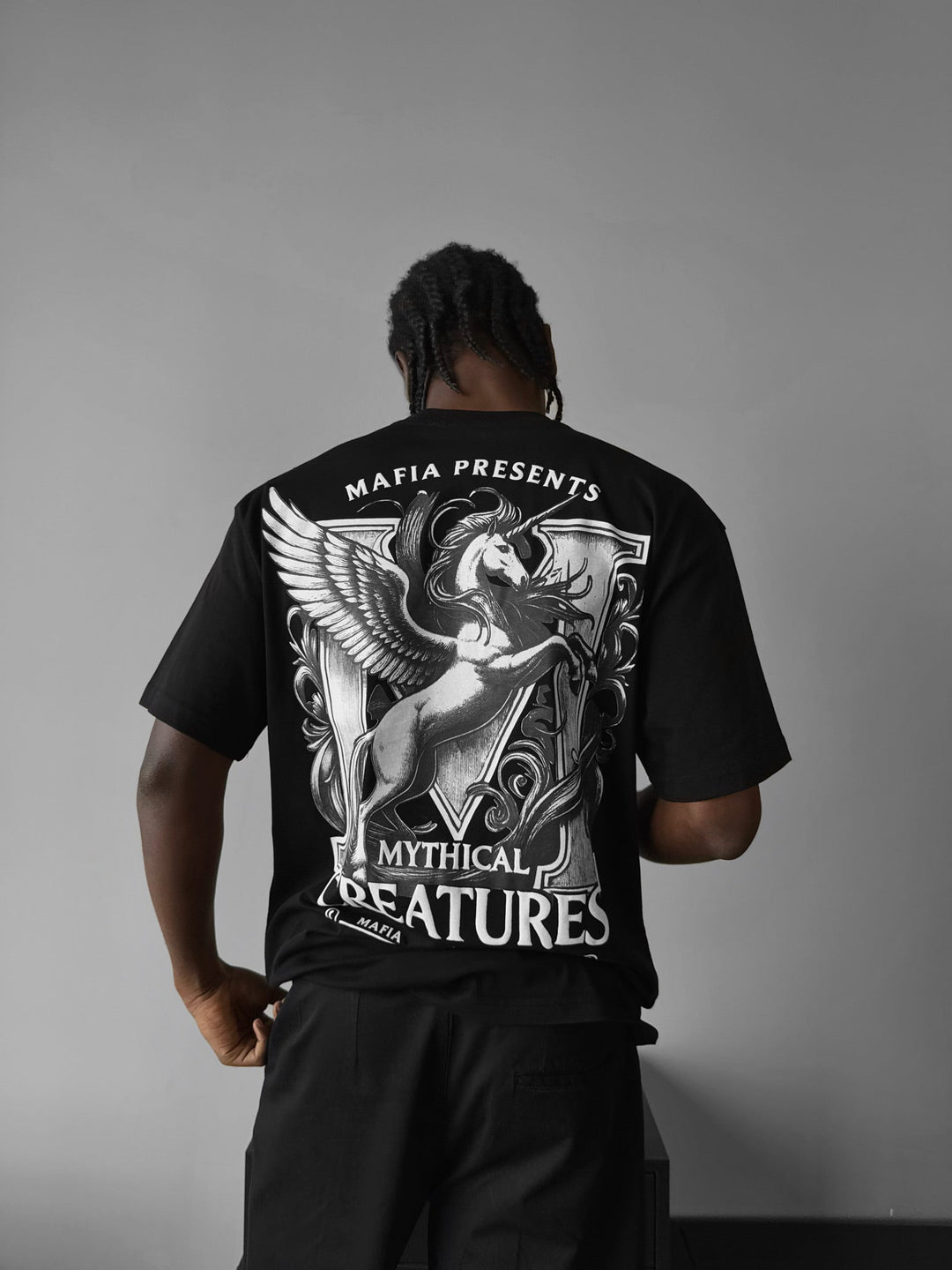 Oversize Creatures T-shirt - Svart