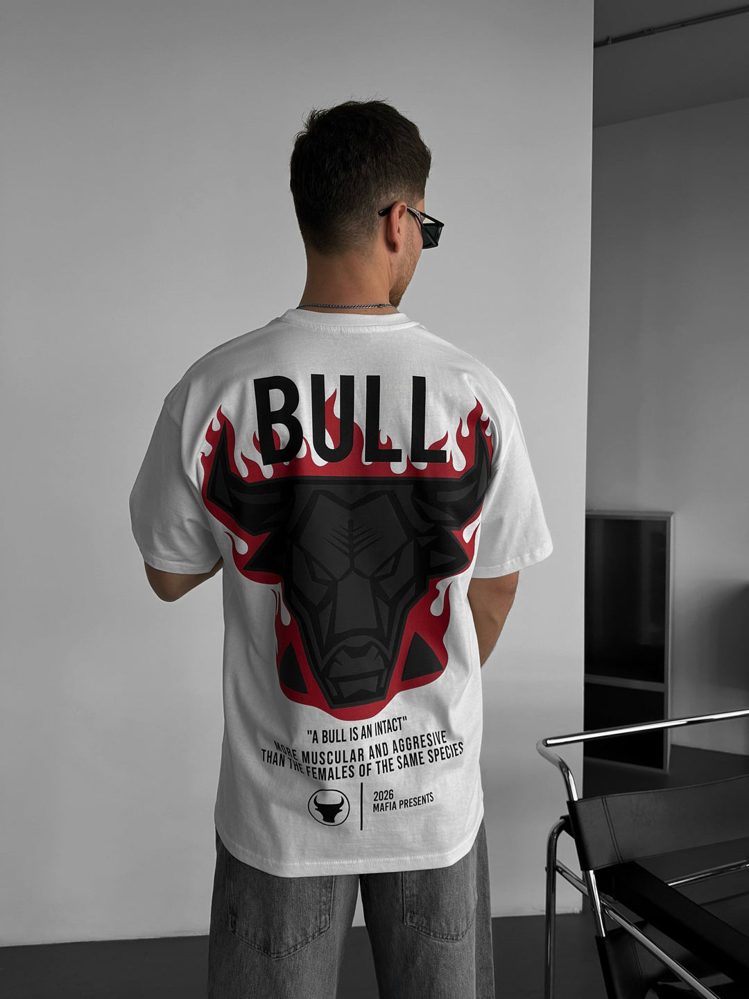Oversize Fired Bull T-shirt - Ecru