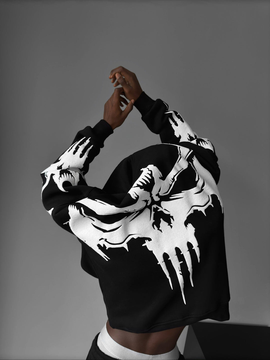 Oversize Ghost Hoodie - Svart