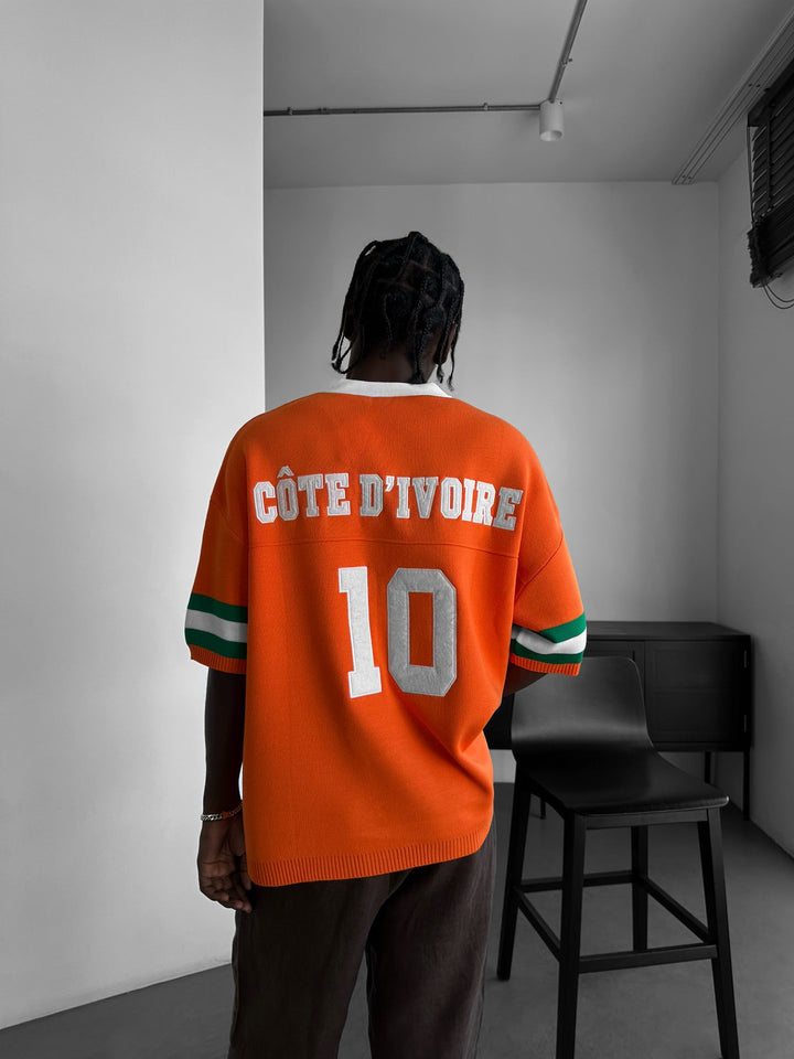 Oversize Côte d’Ivoire Stickad T-shirt - Orange