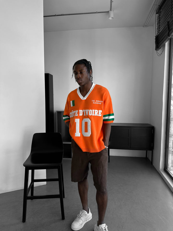 Oversize Côte d’Ivoire Stickad T-shirt - Orange