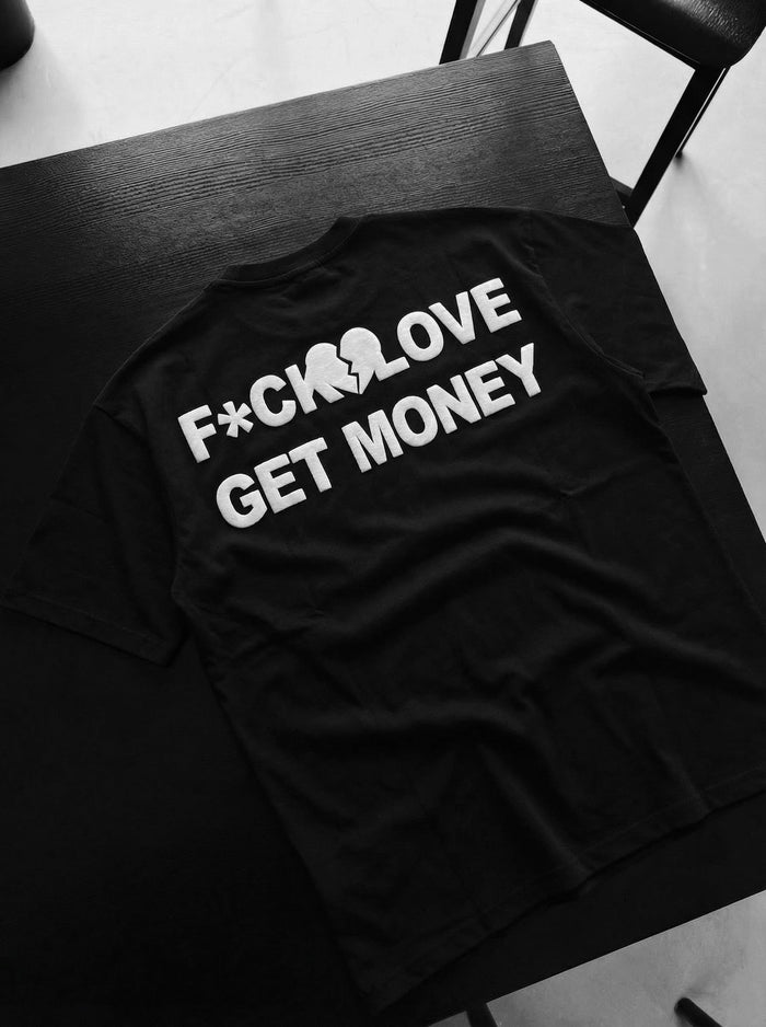 Oversize Get Money T-shirt - Svart