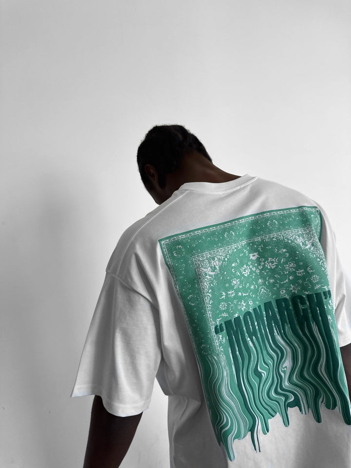 Oversize Monarch T-Shirt - Ecru och Grön