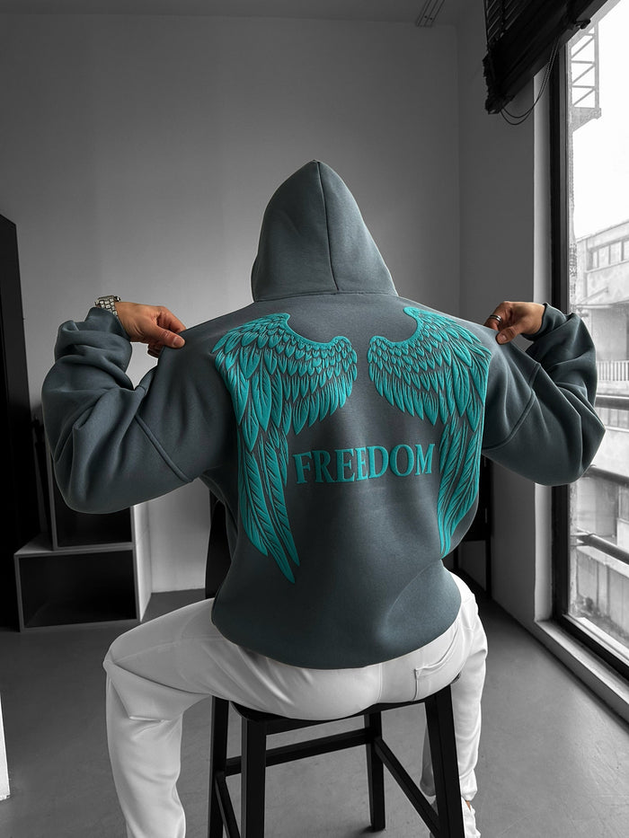 Oversize Freedom Hoodie - Stormigt Väder