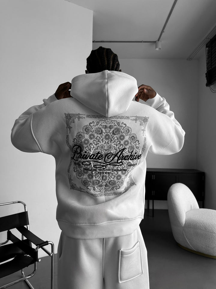 Oversize Privat Arkiv Hoodie - Ecru