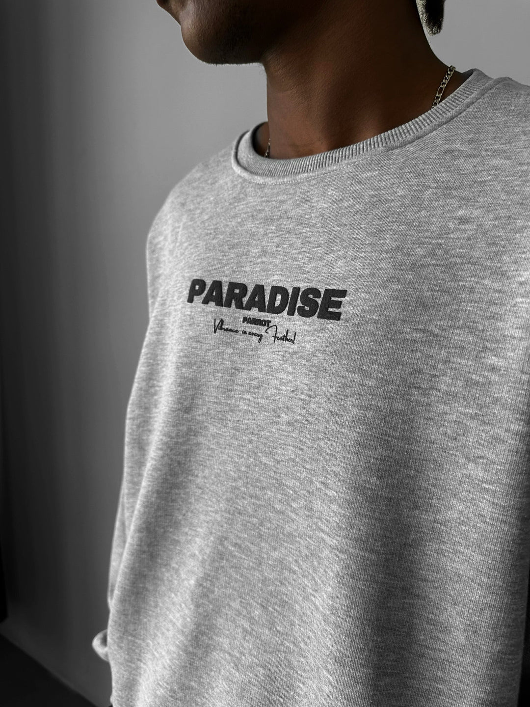 Oversize Paradise Sweater - Grå Melange